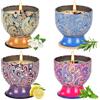 obisesio Set Regalo Da 4 Candele Profumate,Candela Per Aromaterapia,Adatte A Tutta La Famiglia