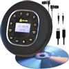 KLIM Journey - Lettore CD HiFi portatile - Cuffie incluse - Radio FM - Compatibile con MP3 CD Audiolibri - Lettore CD per auto - Supporta Bluetooth per Auto, scheda SD, Trasmettitore FM