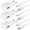 Samneer 3Pack USB Caricatore per Samsung A52,A52S,A53,A33,S21,S20 FE,S10, S9,S8 Plus,Z Flip3,Z Fold3,M53 5G,e altri smartphone Android, Caricabatterie AFC Sostituzione Originale con Cavo Tipo-c 150cm - Bianco