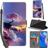 PHINIENLAND Cover per Huawei P Smart Z / Y9 Prime 2019 Case PU Pelle Custodia [Kickstand] [Chiusura magnetica] [Slot per Schede], Portafoglio Flip Custodia per Honor 9X / 9X pro,Montagna