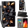 PHINIENLAND Cover per Xiaomi Redmi Note 8 Case PU Pelle Custodia [Kickstand] [Chiusura magnetica] [Slot per Schede], Portafoglio Flip Custodia per Redmi Note 8,Fiori