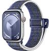 Easuny Solo Loop Cinturino Compatibile con Cinturini Apple Watch 45mm 44mm 42mm 49mm, Nylon Band Sport Elastico Cinturini per Apple Watch SE/iWatch Series 9 8 7 6 5 4 3 2 1 Ultra 2/Ultra, Blu Tempesta