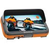 Sovica Porta cellulare moto bici impermeabile custodia con Visiera valida per Smartphone fino a 7,6 compatibile con tutti i tipi di manubrio Massima sicurezza antivibrante (Arancione)