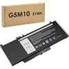BLESYS G5M10 Batteria per Dell Latitude E5450 / E5550 Series Batteria sostitutiva [7.4V 51Wh]