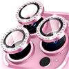 Oelrstfe Pellicola Fotocamera per iPhone 15 Pro/15 Pro Max,Posteriore Obiettivo Protezione Vetro Temperato,HD Trasparente Lente Schermo,Durezza 9H Anti-graffio Ultra Resistente Glitter Camera,Rosa