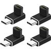 Thsucords Adattatore angolare USB C 90 Gradi 4 Pezzi, Up&Down PD 100W 4K Video 20Gbps USB Tipo C 3.2 Gen2 Estensione Maschio a Femmina per Steam Deck, Switch, MacBook