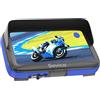 Sovica Porta cellulare moto bici impermeabile custodia con Visiera valida per Smartphone fino a 7,6 compatibile con tutti i tipi di manubrio Massima sicurezza antivibrante (Blu)
