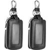 QUARKZMAN 2 Pezzi Custodia Portachiavi Auto In Pelle Con RFID Portachiavi Intelligente Con Gancio In Metallo E Borsetta Con Cerniera Per Telecomando Portachiavi Nero