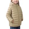 FEOYA Ragazza Piumino Invernale Tinta Unita Bambina Giacca Mezza Stagione Elegante Bambino Giubbotto Leggeri Classico Bambini Giubbino Zipper Autunnale Ragazzo Per Piumino Colore Tè Latte 6 7 Anni