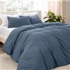 Bare Home Set copripiumino e federa, per letto matrimoniale, 1800, ultra morbido, leggero, con 2 federe (doppio, sabbiato, mare di Bering)