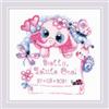 RIOLIS - Ciao, piccolina! (per una bambina) 1934, Punto croce 15x15cm, Punto croce kit da ricamare, Disegni da ricamare, Set di ricamo