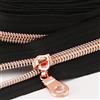 Sawoake # 5 cerniere a spirale in nylon metallico in ottone anticato, 10 m con 10 pezzi tira da The Yard Bulk Coil Zipper Roll per fai da te cucito borse artigianali