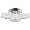 Finktonglan Lampadario moderno di cristallo 3 anelli LED Grande lampadario di cristallo Luci contemporanee in acciaio inox Sala da pranzo Soggiorno Luci a sospensione (Bianco freddo).