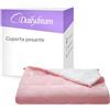 Dailydream Coperta terapeutica di peso | 135 x 200 | 4,5 kg | Rosa | Soffice peluche | Con imbottitura di perline di vetro | Coperta pesante per dormire | Coperta terapeutica | Peso