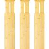 VaeFae Divisori per Cassetti in Bambù Regolabili, Set di 3 Separatori Estensibili (42,2-55,3 cm), Organizer per Cucina, Armadio, Bagno e Ufficio