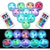 LUXJET® 10 Pezzi Mini RGB Sommergibile Luce LED per Piscina, Immersione Luce di candela subacquea, Multi Colore impermeabile Lampeggiante Luminoso per Partito/Stagno/Vaso/Piscina/Vasca da Bagno