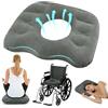 DARENYI Cuscino Gonfiabile Seduta Ortopedico, Cuscino Ciambella Antidecubito, Sollievo da Emorroidi, Coccige e Schiena, Cuscino Ergonomico per Sedia da Ufficio, Sedia a Rotelle, Auto (Grigio)