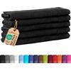 BaSaTex Set di 5 asciugamani in spugna per ospiti, 30 x 50 cm, in 100% cotone, realizzati in verde, colore: nero