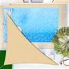 SUNNY GUARD Vela ombreggiante Impermeabile 3.5x3.5x4.9m Tenda a Vela Triangolare,Tenda da Sole per Esterno Protezione Raggi UV per Giardino Esterno terrazza, Sabbia