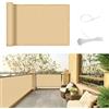 SUNNY GUARD Frangivisto Balcone 80x500cm Protezione Privacy,Protezione UV,Antivento e Impermeabile Copri Ringhiera Balcone per Giardino terrazza con Fascetta,Sabbia