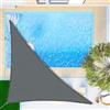 SUNNY GUARD Vela ombreggiante Impermeabile 3.5x3.5x4.9m Tenda a Vela Triangolare,Tenda da Sole per Esterno Protezione Raggi UV per Giardino Esterno terrazza, Antracite