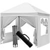 Snenblume Gazebo pop-up con pareti laterali rimovibili, telaio robusto, protezione resistente alle intemperie, ideale per eventi all'aperto, feste e mercatini (bianco)