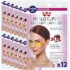 Winter Hyaluronic Hydrogel Patch Occhi - Maschera Occhiaie e Antirughe Monouso con Acido Ialuronico Viso, Peptidi e Carnosina - Patch Occhiaie e Borse Riducono i Segni della Stanchezza x12