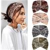 Kavya Fascia Capelli Donna Cerchietto Capelli Donna 4 Pezzi - 7'' Extra Large Elastico Boho, Turbante Fasce per Capelli Bandana Headband per Yoga, Skincare e Lavoro Quotidiano