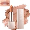 Beauty Searcher Rossetto metallizzato, colore labbra ad alto impatto con formula cremosa idratante, vegano e senza crudeltà, rossetto a copertura totale con finitura opaca (04# oro nudo)