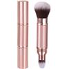XFSRG Pennelli Make Up Doppia Testa Portatile Pennello Fondotinta Telescopica Multifunzionale Delicato e Morbido Adatto per Cipria Fard e Contouring