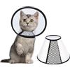 DHJWDUX Collare Protettivo per Cane e Gatto, Forma Cono, 1.5-3 kg, Recupero Ferite, Bianco Nero