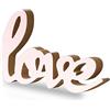 levandeo Scritta Love, lunghezza 22,5 cm, colore rosa pastello