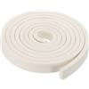 PATIKIL 1Wx3/8x9.8Ft,Striscia Tenuta Schiuma Silicone, Cordone Agenti Atmosferici Gomma Spugna Solida Quadrata Alta Densità Sigillare Isolamento Blocco Spazi, Bianco