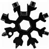 TopHomer 18 in 1 fiocco di neve multitool, uomo e donna, idea regalo eccellente per calze in acciaio inox, cacciavite, chiave apribottiglie, per campeggio all'aperto, viaggi (nero)