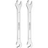 QUARKZMAN 2 Pezzi Chiave a Bocca Aperta Super Sottile da 5mm Chiave a Doppia Bocca Metrica in Acciaio Inossidabile 30Cr13 Temperato Lucidato Chiave a Forcina Con Angolature di 15° e 75°