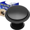 MONTERAL 10 Pezzi Pomelli per Mobili Ø28 mm H20,5 mm - Pomelli Cucina Realizzato in Lega di Zinco-Alluminio in Color Nero Opaco - Garanzia di 10 Anni