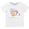 Handmade T-shirt in cotone adatto al compleanno 5 anni con tema unicorno (Bianco, 7/8 anni)