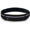 KEORHEZ Marsupio Running,Unisex Marsupio Per Correre,Impermeabile Running Belt,Con Tre Tasche,Per Smartphone Fino A 7,5 Pollici,Ideale Per La Corsa E Il Fitness (Nero)