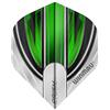 WINMAU Prism Alpha Voli di Freccette Bianca e Verde Extra Spesse - 1 Set per Confezione (3 voli in Totale)