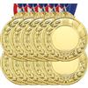PATIKIL 10pz Medaglie Vuote per Premi Oro Medaglie Premio Premio Medaglie | con Nastro al Collo, per Giochi Sportivi, Vincitore