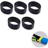 Pchnfei 5 pezzi nero racchetta da tennis maniglia anello in gomma elastico racchetta da tennis banda overgrip racchetta da tennis grip accessori racchetta