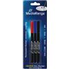 MediaRange Pennarelli Indelebili multimediali, Set da 3 pezzi colorati - MR701