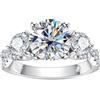 aomoso Anello da Donna - Anello di Moissanite, con Certificato GRA, Argento 925, Colore D+, Clarità VVS1, Moissanite di Alta Qualità, Taglio al Plasma, uso per Uscite/Uso Quotidiano/Matrimoni/Anniversari