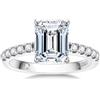 aomoso Anello da Donna - Anello Solitario in 3 Carati Misura Moissanite - con Certificato GRA, Argento 925, Colore D+VVS1, Rivestito con Oro Bianco 18K, Adatto per: Data/Tutti i Giorni/Matrimonio/Compleanno