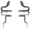 Reffeer Orecchini a Manicotta a Serpente in Argento Sterling 925 Massiccio Senza Piercing, Wraps per Donne e Ragazze, Orecchini a Serpente con Clip, Crawler, 1.18 inch, Argento sterling, Non pietra