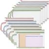 YIYAXIN 10 Astucci Mesh Cerniera con Maniglia, 2 Strati Cartella Sacchetti Portaoggetti Rete Traspirante A4, 5 Colori Portadocumenti Cancelleria Ufficio Tasche Puzzle per Scuola, Viaggio, Libri, Linea Dati
