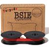 BSIE Typewriters - Nastro per macchina da scrivere Torpedo Nero e Rosso - Compatibile con Torpedo 18, 20, 30, 33, Blue Bird - GR1 / DIN 2103 / DIN 32755 - Testato a Nizza, Francia