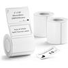 NIIMBOT 3 rotoli etichette 50 x 30 mm per stampanti di etichette B1, B21, B21 Pro e B3S, impermeabili e resistenti all'olio, personalizzabili e modificabili per casa, scuola e ufficio
