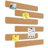 ZEACCT 6 Pezzi Barra Bacheca Feltro, Strisce Autoadesive Feltro Bacheca, Strisce Bacheche, Lavagna Feltro Sughero, Memo Board Feltro, Piccola Parete Memo Board, per Foto Appeso, Orari (Kaki)