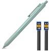 AOOSU Matite Meccaniche Set, 0.5MM Matita Meccanica Satinata, Art Matite Portamine con 2 Tubo HB Mine Art con Mine per Artista Studenti Bambino Disegno Scrittura Schizzi (Verde)